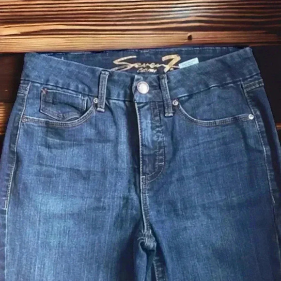 Seven7 Size 8 Women’s Tummyless High Rise Skinny Jeans. Tapered Ankle. - Picture 4 of 6